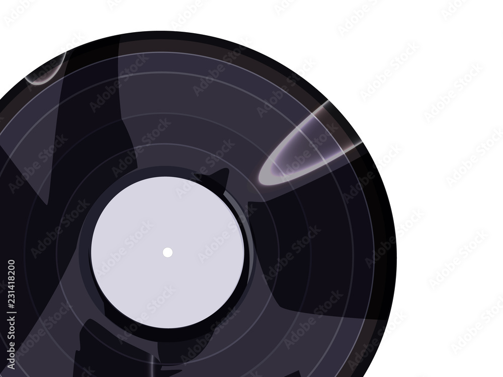Vinyl record isolated on a white background