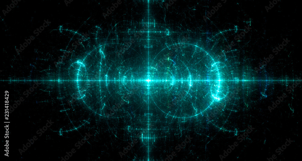 Abstract radar fractal illustration