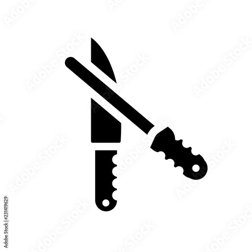 knife sharpener icon. Trendy knife sharpener logo concept on white background from kitchen collection