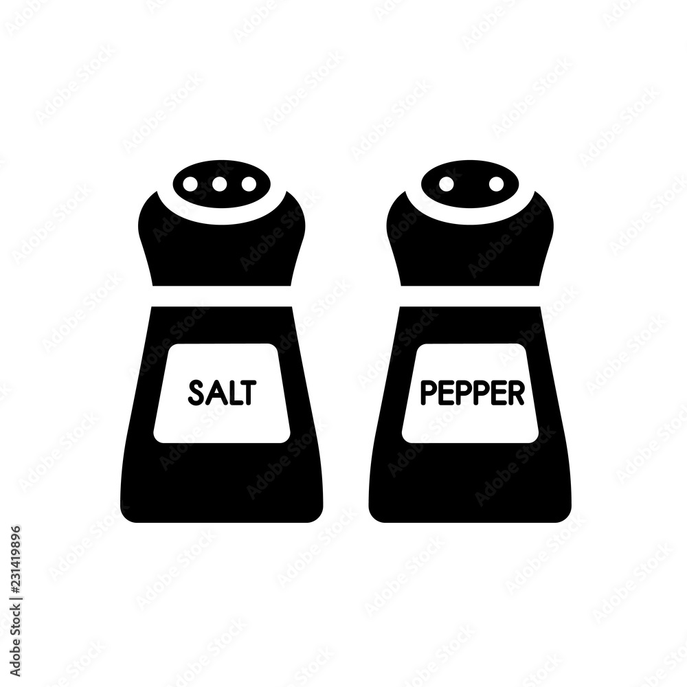 Salt and pepper icon. Trendy Salt and pepper logo concept on white  background from kitchen collection Stock Vector | Adobe Stock