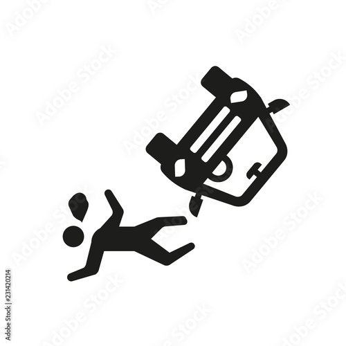 accident and injuries icon. Trendy accident and injuries logo concept on white background from law and justice collection