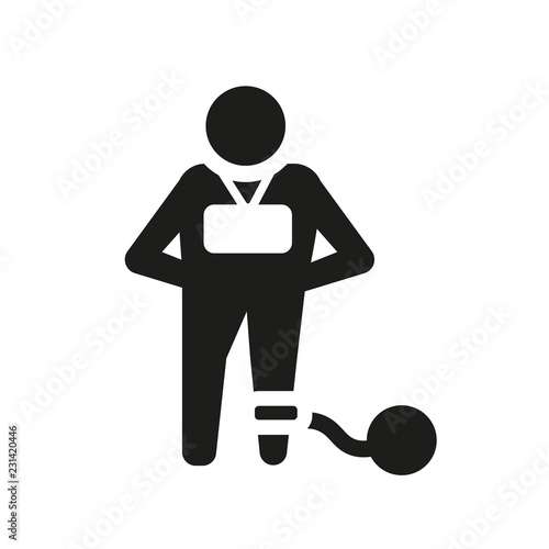 Convict icon. Trendy Convict logo concept on white background from law and justice collection