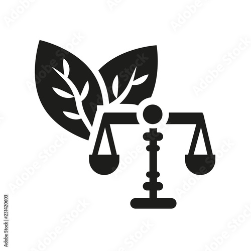 environmental law icon. Trendy environmental law logo concept on white background from law and justice collection
