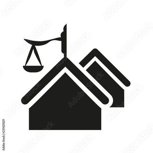 real estate law icon. Trendy real estate law logo concept on white background from law and justice collection