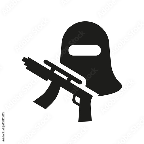 terrorism icon. Trendy terrorism logo concept on white background from law and justice collection