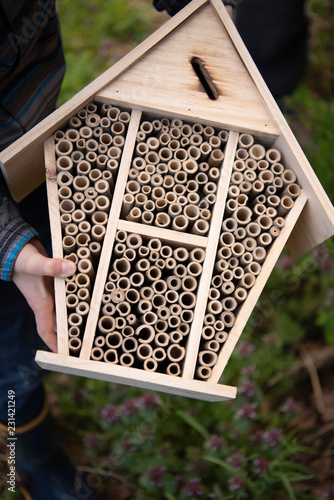 bamboo wild bee house