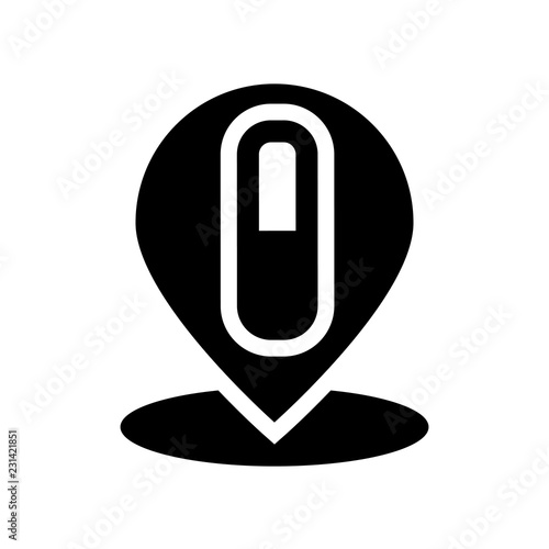 Pharmacy Pin icon. Trendy Pharmacy Pin logo concept on white background from Maps and Locations collection