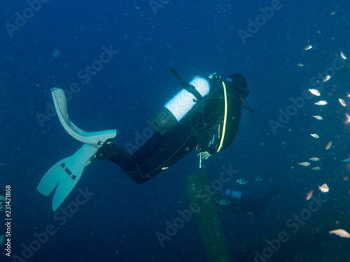 submariner under the ocean