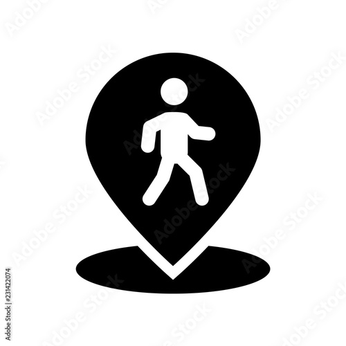 Walking icon. Trendy Walking logo concept on white background from Maps and Locations collection