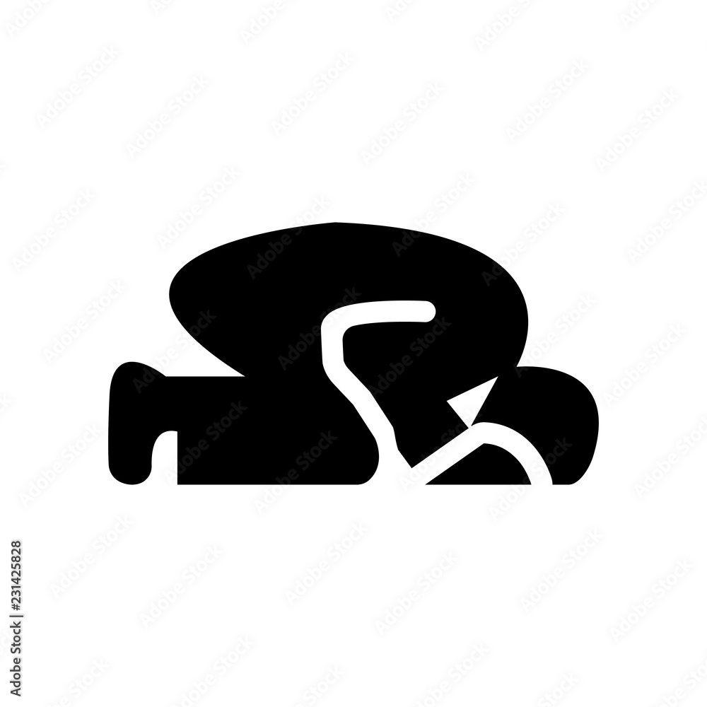 Sujud Posture Icon. Trendy Sujud Posture Logo Concept On White 