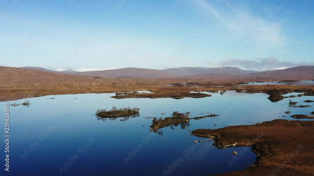 Aerial view of a Loch in Scotland Aerial view of a Loch in Scotland