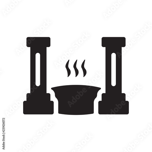 Roman bath icon. Trendy Roman bath logo concept on white background from sauna collection