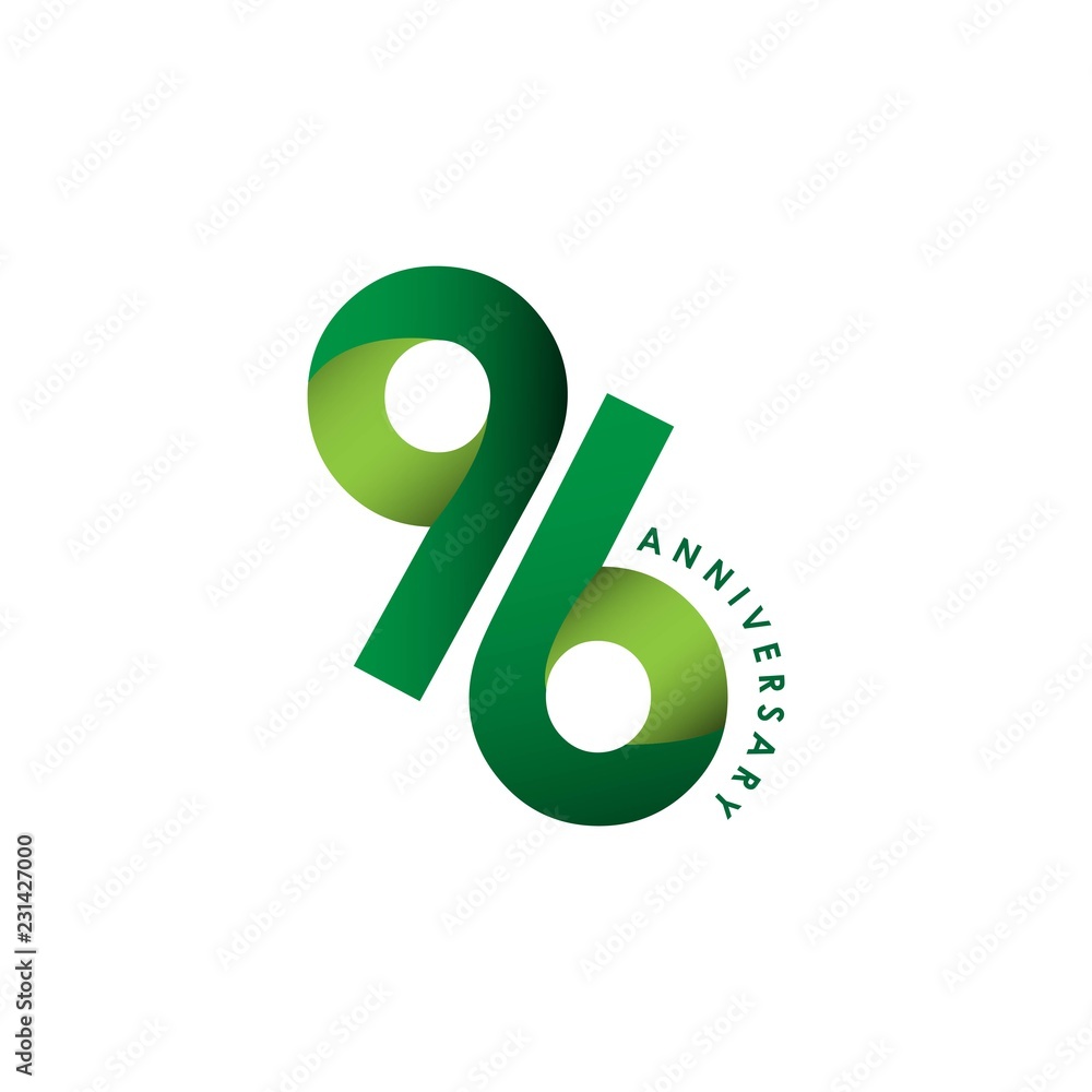 96 Year Anniversary Vector Template Design Illustration 96 Year Anniversary Vector Template Design Illustration