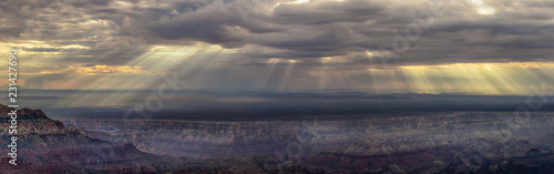 Dramatic early morning panorama at Point Imperial - North Rim Grand Canyon National Park