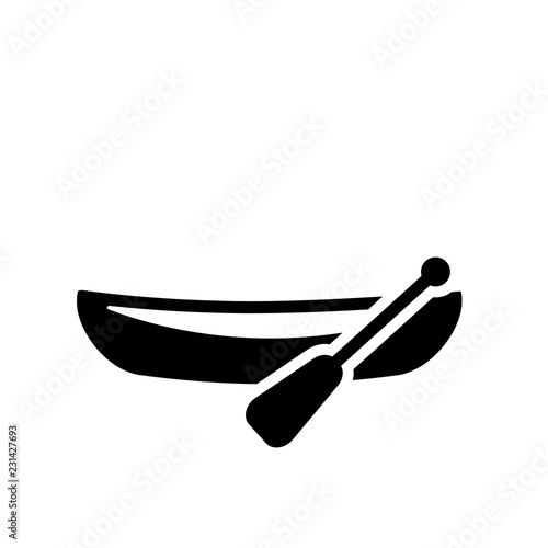 dugout canoe icon. Trendy dugout canoe logo concept on white background from Transportation collection