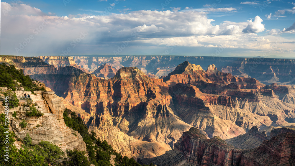 North Rim Grand Canyon from Bright Angel Point at the Lodge