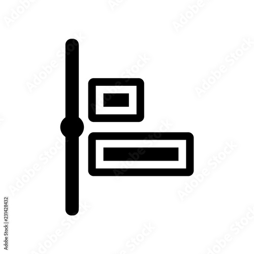 Horizontal alignment icon. Trendy Horizontal alignment logo concept on white background from User Interface and Web Navigation collection