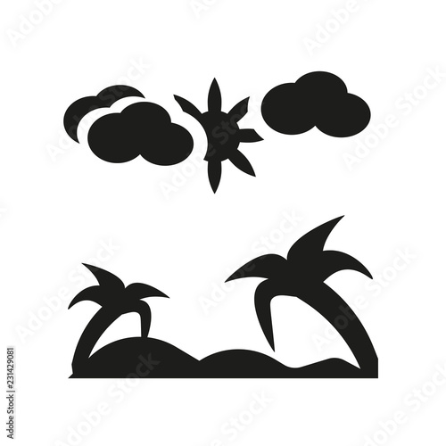 subtropical climate icon. Trendy subtropical climate logo concept on white background from Weather collection