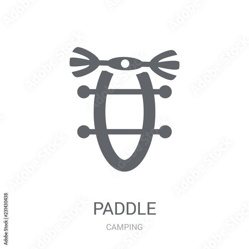 Paddle icon. Trendy Paddle logo concept on white background from camping collection