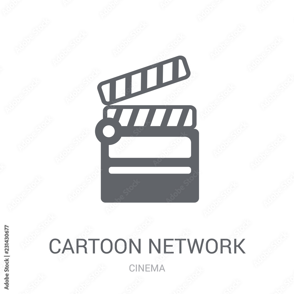 Cartoon network icon. Trendy Cartoon network logo concept on white