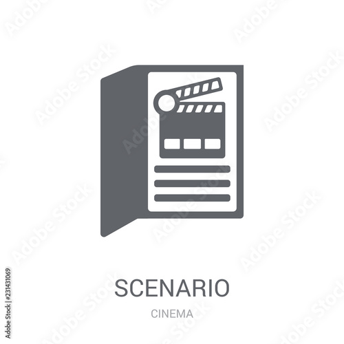 Scenario icon. Trendy Scenario logo concept on white background from Cinema collection