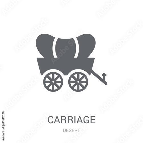 Carriage icon. Trendy Carriage logo concept on white background from Desert collection