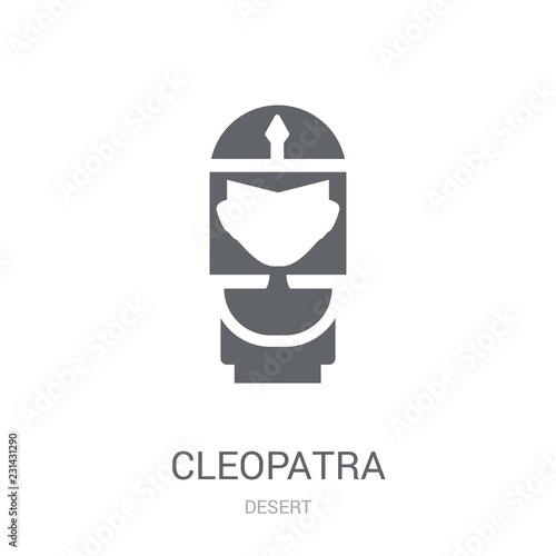 Cleopatra icon. Trendy Cleopatra logo concept on white background from Desert collection