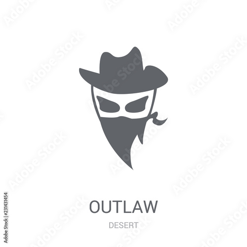 Outlaw icon. Trendy Outlaw logo concept on white background from Desert collection