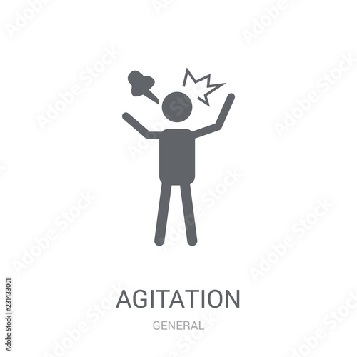 agitation icon. Trendy agitation logo concept on white background from General collection