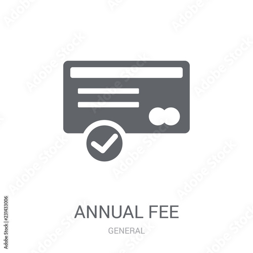 annual fee icon. Trendy annual fee logo concept on white background from General collection
