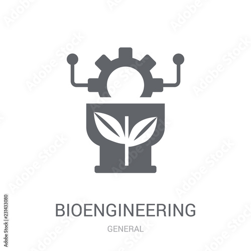 bioengineering icon. Trendy bioengineering logo concept on white background from General collection