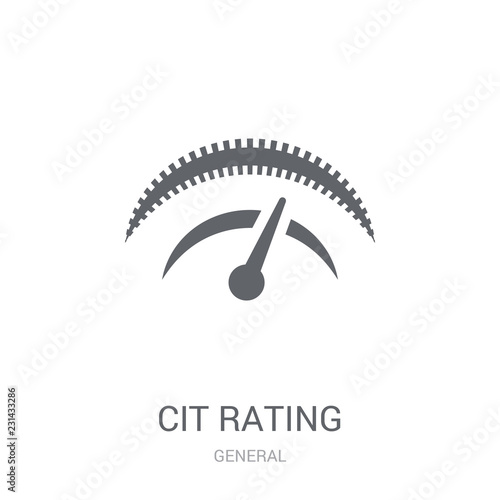 credit rating icon. Trendy credit rating logo concept on white background from General collection