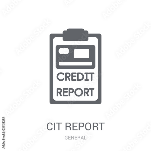 credit report icon. Trendy credit report logo concept on white background from General collection