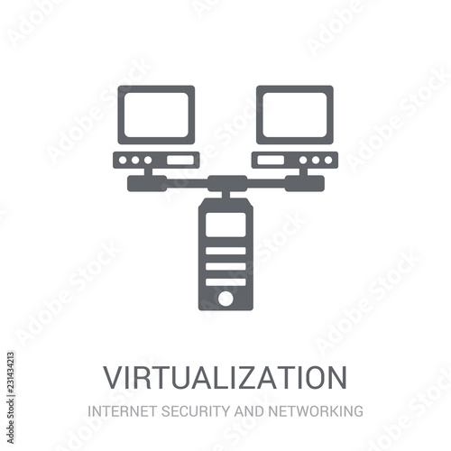 virtualization icon. Trendy virtualization logo concept on white background from Internet Security and Networking collection
