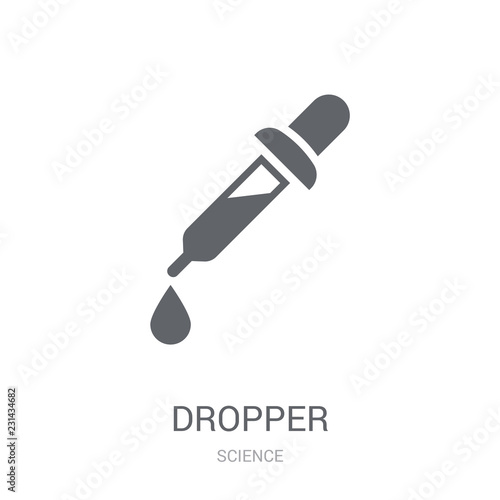 Dropper icon. Trendy Dropper logo concept on white background from Science collection
