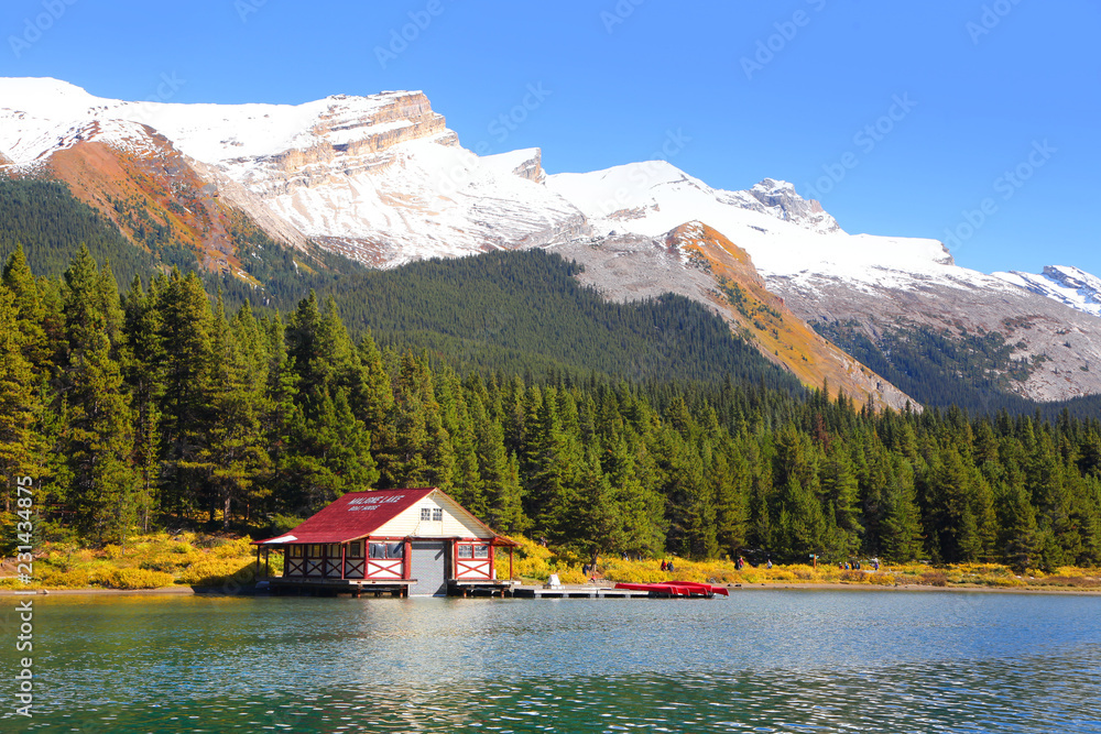 Maligne lake in Jasper national park Canada