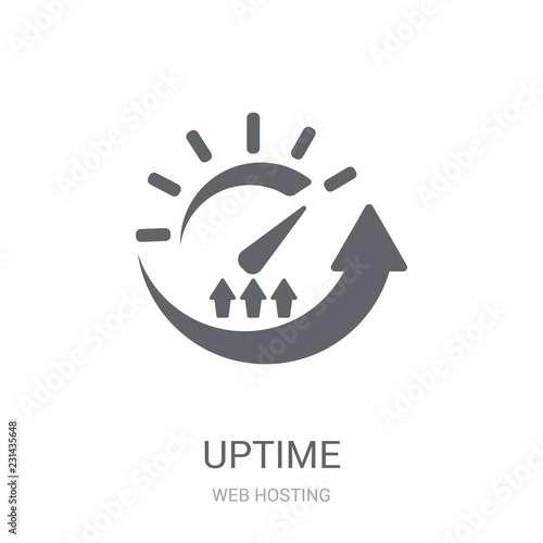 Uptime icon. Trendy Uptime logo concept on white background from web hosting collection