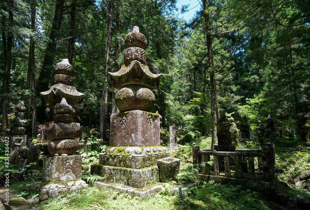 Okunoin cemetery in Kōya-san, Japan
