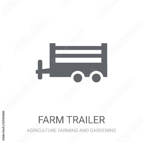 farm Trailer icon. Trendy farm Trailer logo concept on white background from Agriculture Farming and Gardening collection