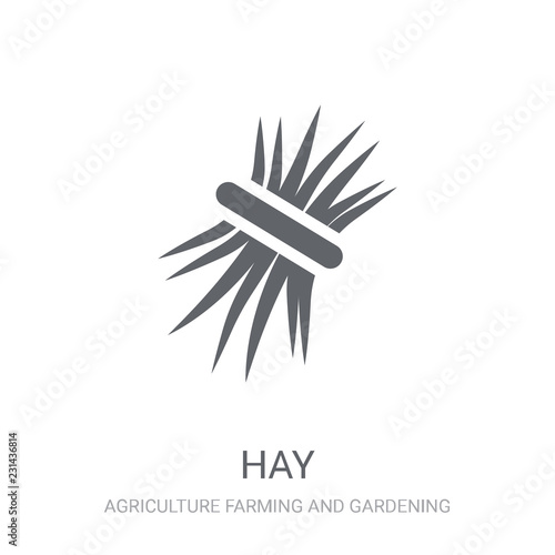 Hay icon. Trendy Hay logo concept on white background from Agriculture Farming and Gardening collection