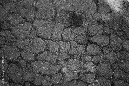 The cracks of asphalt pavement.