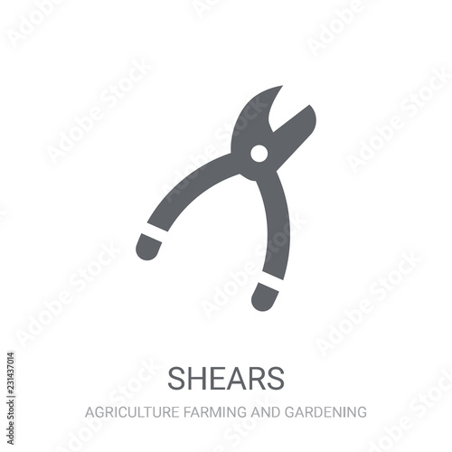 Shears icon. Trendy Shears logo concept on white background from Agriculture Farming and Gardening collection