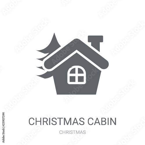 christmas Cabin icon. Trendy christmas Cabin logo concept on white background from Christmas collection