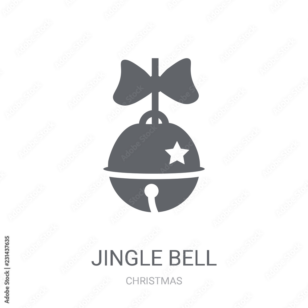 Jingle bell icon. Trendy Jingle bell logo concept on white background