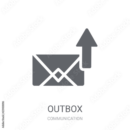 Outbox icon. Trendy Outbox logo concept on white background from Communication collection