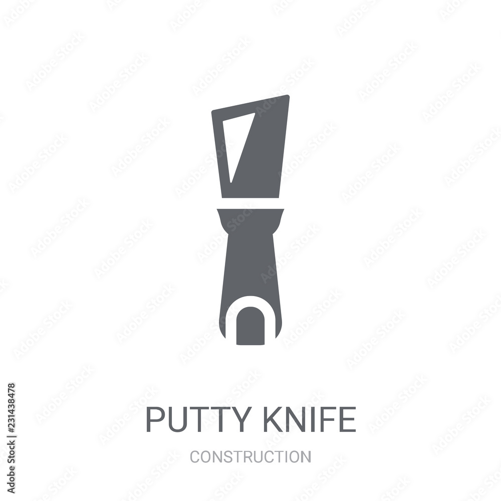 Putty knife icon. Trendy Putty knife logo concept on white background
