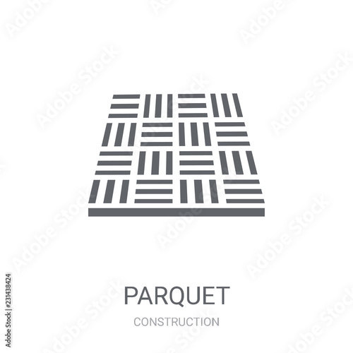 Parquet icon. Trendy Parquet logo concept on white background from Construction collection
