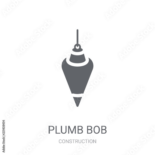 Plumb bob icon. Trendy Plumb bob logo concept on white background from Construction collection