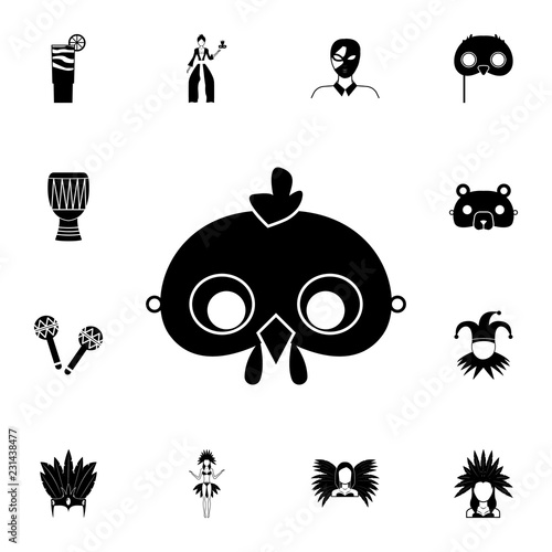Chicken Mask icon. Detailed set of carnival masks icons. Premium quality graphic design icon. One of the collection icons for websites, web design, mobile app