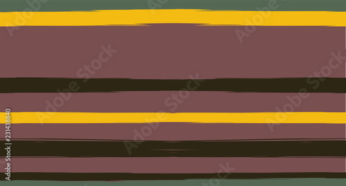 Brown, Gray, Green Vector Seamless Summer Pattern Narrow Sailor Stripes. Trendy Textured Horizontal Hipster Lines, Paintbrush Male Fabric Design. Vector Watercolor Seamless Stripes Track Background.